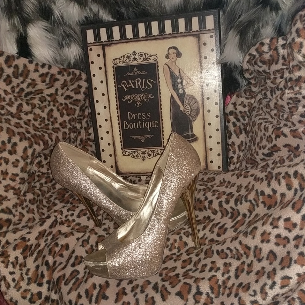 Glitter high heels